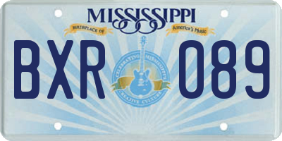 MS license plate BXR089