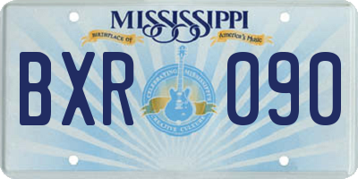 MS license plate BXR090