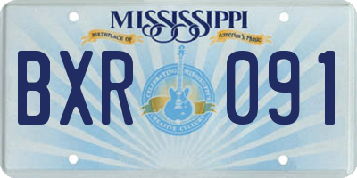 MS license plate BXR091