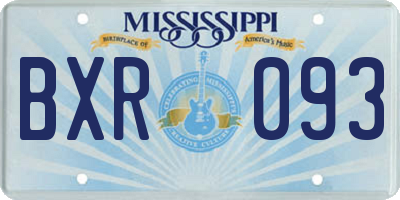 MS license plate BXR093