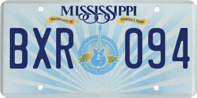 MS license plate BXR094