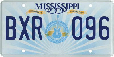 MS license plate BXR096