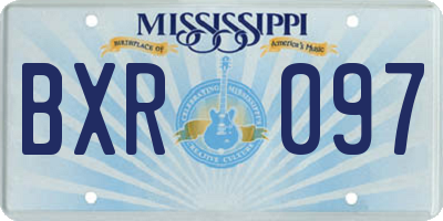 MS license plate BXR097