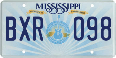 MS license plate BXR098