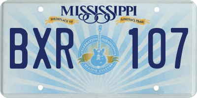 MS license plate BXR107