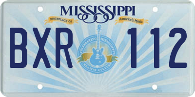 MS license plate BXR112