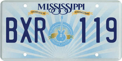 MS license plate BXR119