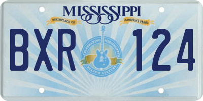MS license plate BXR124