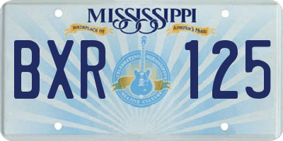 MS license plate BXR125