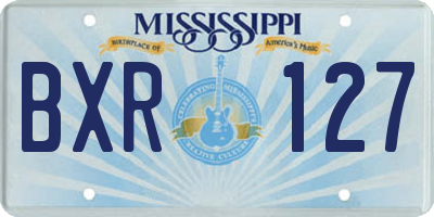 MS license plate BXR127