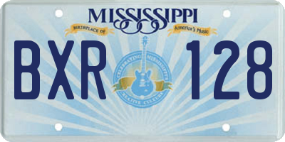 MS license plate BXR128