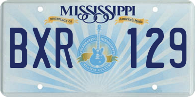MS license plate BXR129