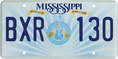 MS license plate BXR130