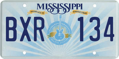 MS license plate BXR134