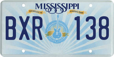 MS license plate BXR138