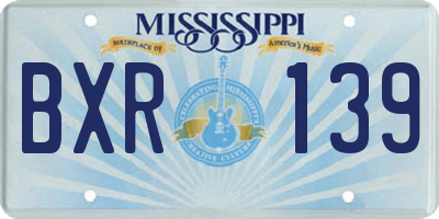 MS license plate BXR139