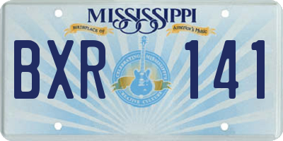 MS license plate BXR141