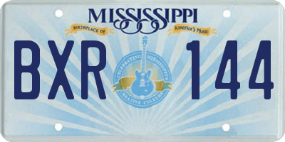 MS license plate BXR144