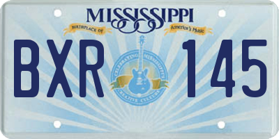 MS license plate BXR145