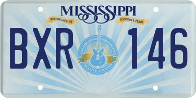 MS license plate BXR146