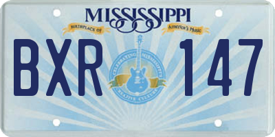 MS license plate BXR147