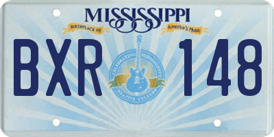MS license plate BXR148