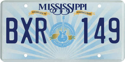 MS license plate BXR149