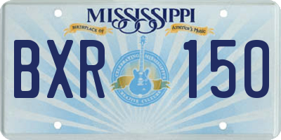 MS license plate BXR150