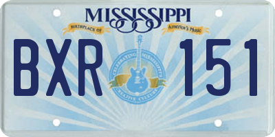 MS license plate BXR151