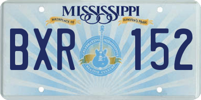 MS license plate BXR152