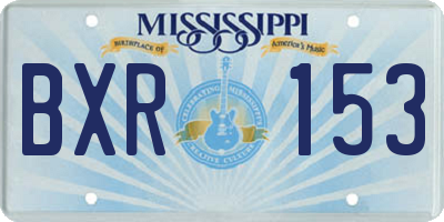 MS license plate BXR153