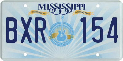 MS license plate BXR154