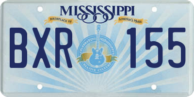 MS license plate BXR155