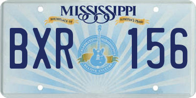 MS license plate BXR156