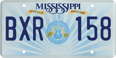 MS license plate BXR158