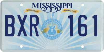 MS license plate BXR161