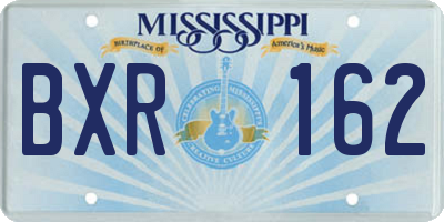 MS license plate BXR162
