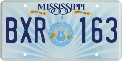 MS license plate BXR163