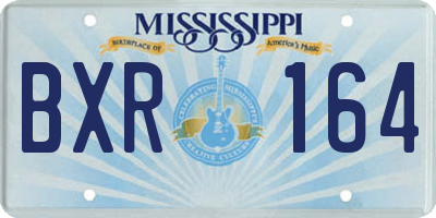 MS license plate BXR164