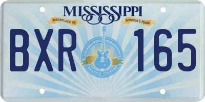 MS license plate BXR165