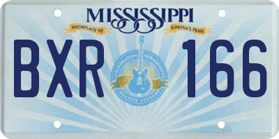 MS license plate BXR166