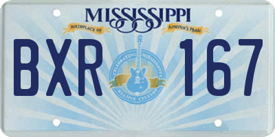 MS license plate BXR167
