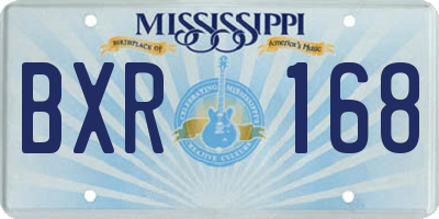 MS license plate BXR168
