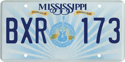 MS license plate BXR173
