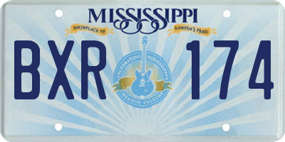 MS license plate BXR174