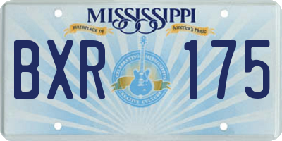 MS license plate BXR175