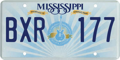 MS license plate BXR177