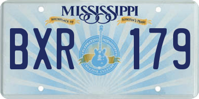 MS license plate BXR179