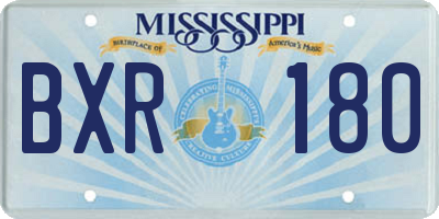 MS license plate BXR180
