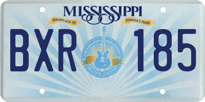 MS license plate BXR185